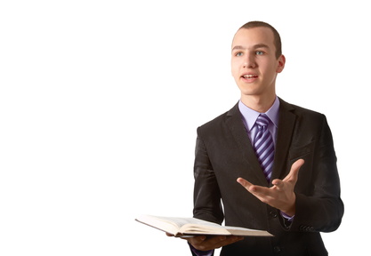 Young man preach the Gospel